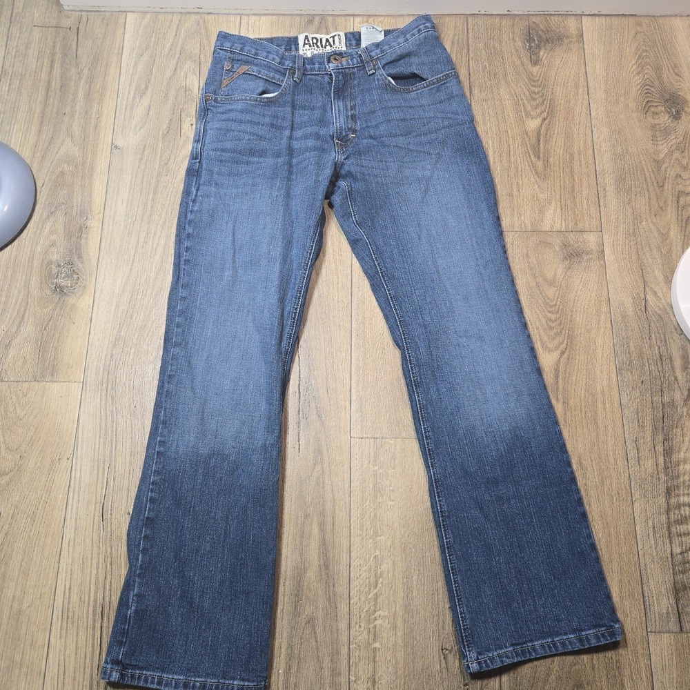 Ariat M4 Jeans Low Rise Boot Cut Blue Denim Loop Lock 31x32